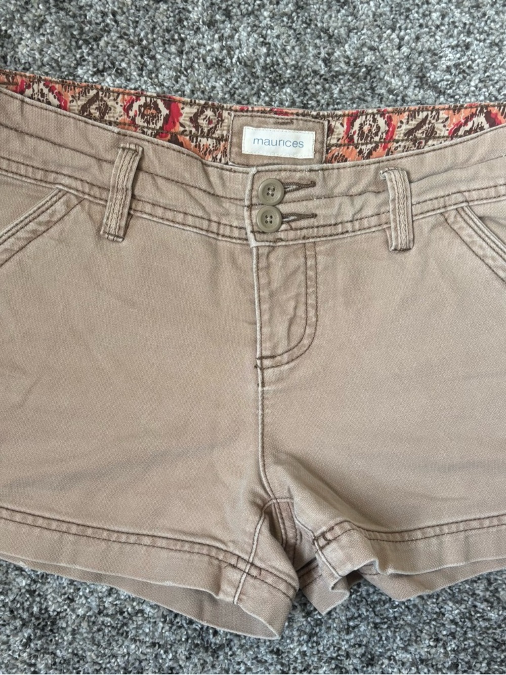 Maurices Tan High-Rise Casual Shorts - Picture 4 of 4
